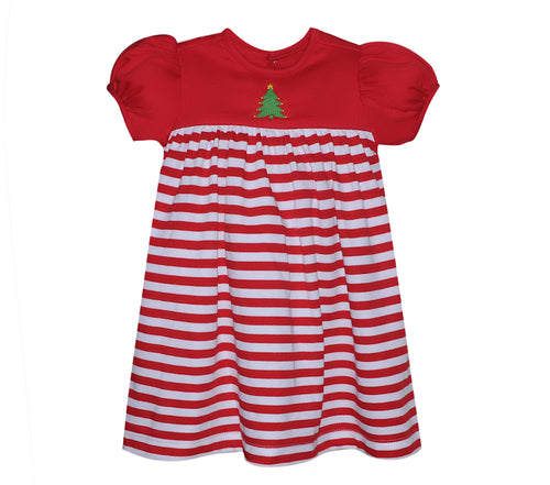Red Knit Embroidered Christmas Tree Collection
