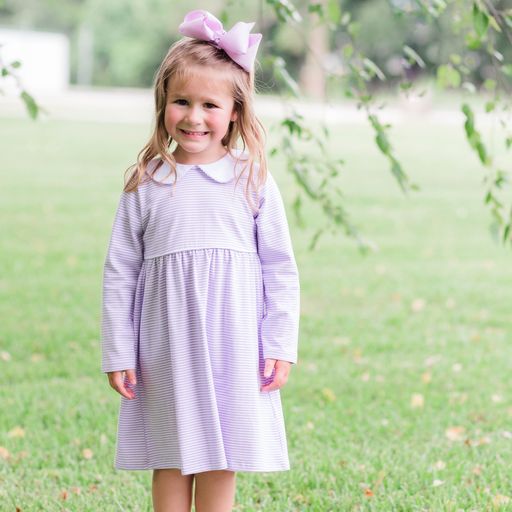 Girls Lavender Striped Knit Collection