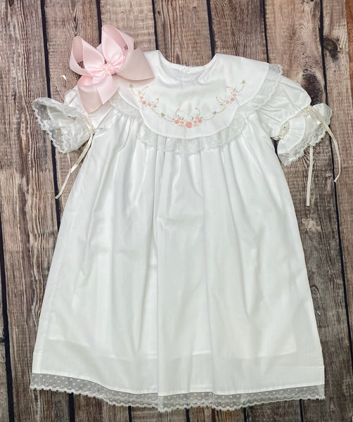 Stras Lace Heirloom Collar Bubble And Dress