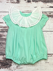 Kylie Lace Collar Mint Bubble And Dress