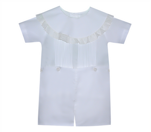 Archie Pleated Heirloom Button On