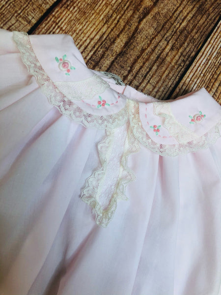 Girls Delicate Lace Pink Bubble