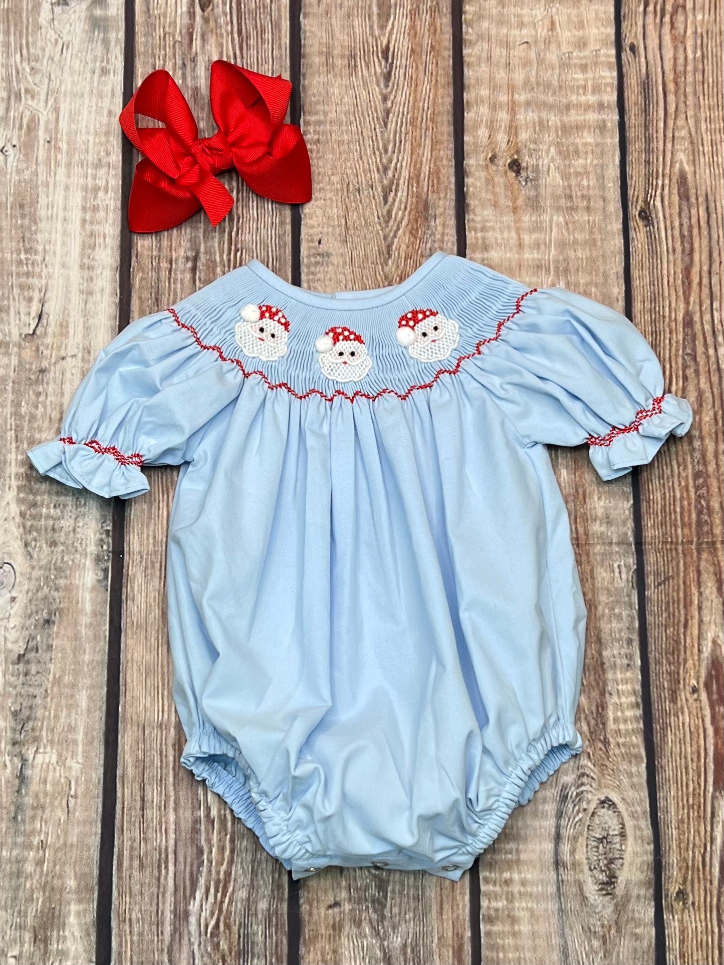 Smocked *Santa* Bubble & Dress