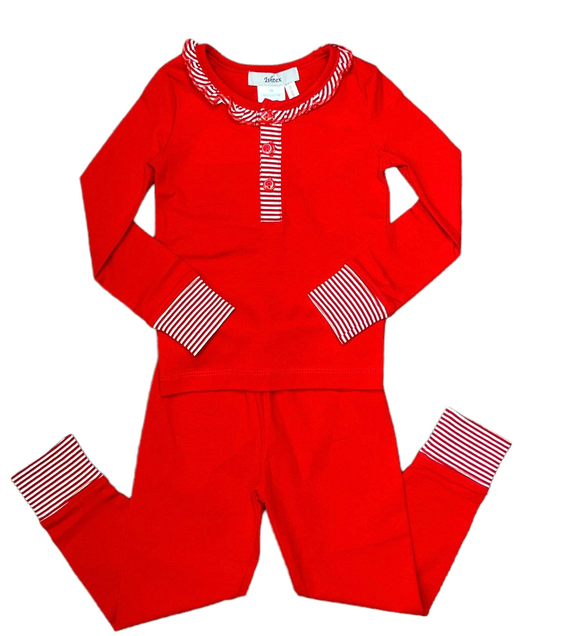 Trimmed In Stripes Loungewear - Girls