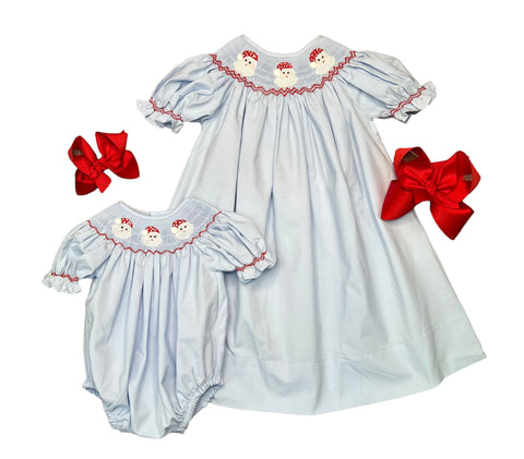 Smocked *Santa* Bubble & Dress