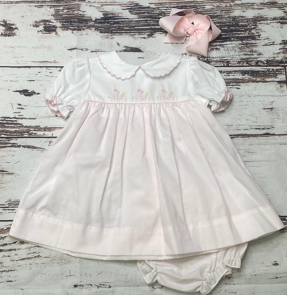 Embroidered Bunny Scalloped Collection - Girls