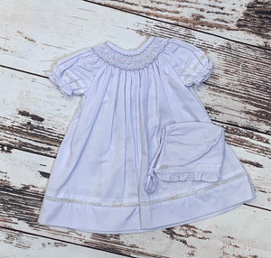 Lavender Smocked Day Gown