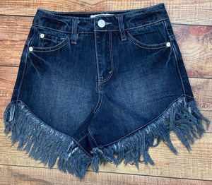 Fun In Fringe - Denim Shorts