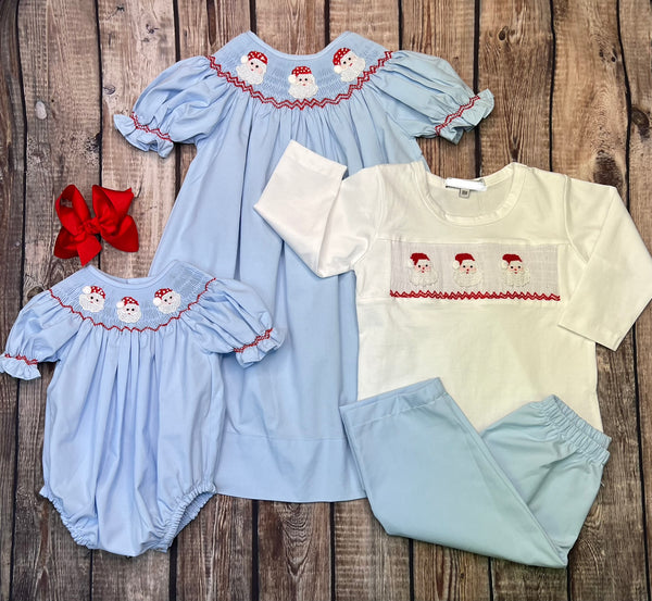 Smocked *Santa* Pant Set - Boy