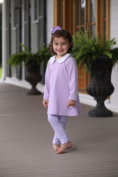 Girls Lavender Striped Knit Collection