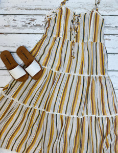 Mustard Striped Maxidress