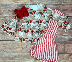 Vintage *Santa* Romper & Pant Set